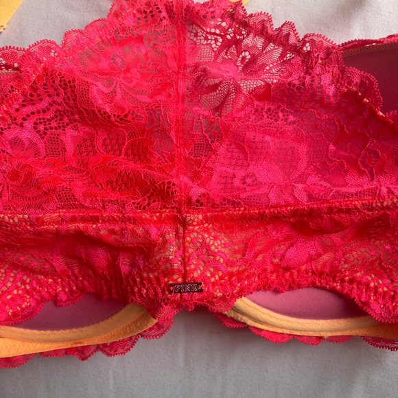 PINK Victoria’s Secret Push Up Bra - Lace 36 DD - Picture 3 of 4